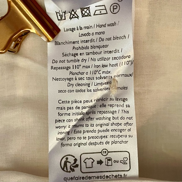 Authentic Sézane Ivory Linen Square Neck Vest EU Size 40 - Picture 9 of 9
